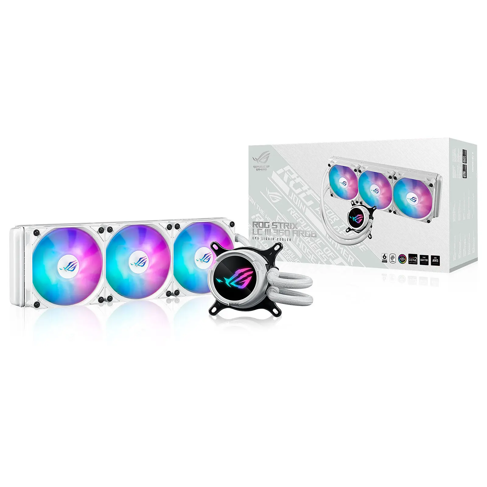 WATERCOOLING ASUS ROG STRIX LC III 360MM ARGB WHITE
